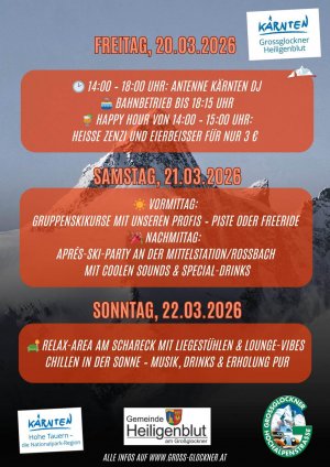 Sonnenskilauf + Party am 20. bis 22 März !