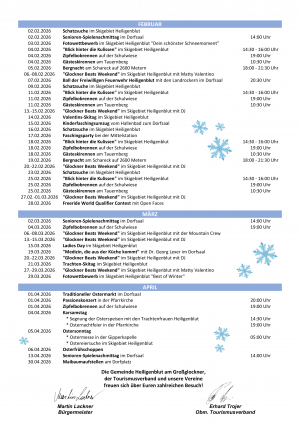 Veranstaltungskalender Heiligenblut Wintersaison 2025/26 Seite 2