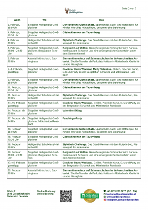 Veranstaltungs High-Lights Region Hohe Tauern Seite 2