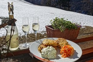 Brunch in der Wintersonne