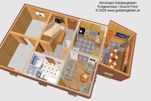 3D-Visualisierung Erdgeschoss 3D-Visualisierung Erdgeschoss